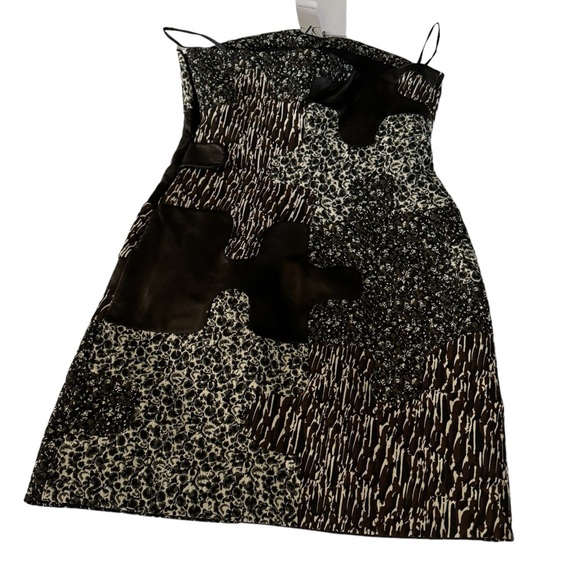 Diane Von Furstenberg Maria Black Fog Multi Mini Dress, NWT, Size 6, MSRP $598 - Picture 3 of 5